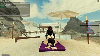 whoa roblox slut bends over monster bbc rides doggystyle anal deepthroat cums wet tits shaking 🍆💦🔥