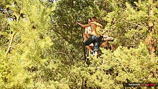 i get my tight pussy wrecked deep in the forest by huge cock