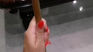 petite 18+ girl drops panties in toilet then parties with bare wet pussy