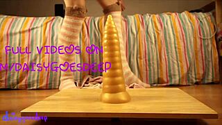 Huge Blonde Anal Toy Play - What A Stretch!