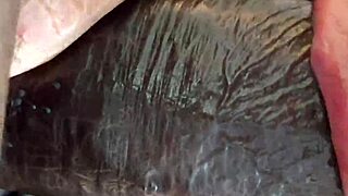 Hijab bbw milf pussy flooded by black cock massive cumshot