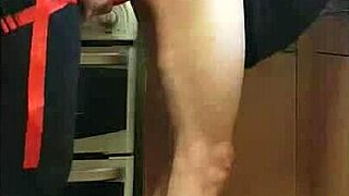 Pegging boyfriend's ass in kitchen, cornfield bathroom with ass-to-mouth finish.