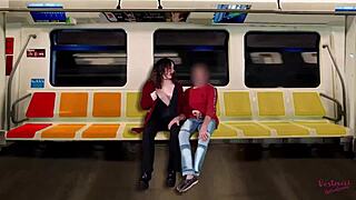 i masturbate stranger on train flashing my milf body while cuckold husband films everything