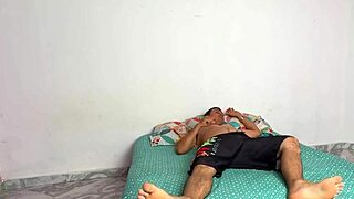 Masturbating his huge cock with my soft feet feels sooo good ughh