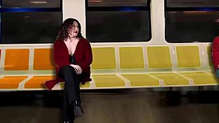 i masturbate stranger on train flashing my milf body while cuckold husband films everything