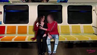 i masturbate stranger on train flashing my milf body while cuckold husband films everything