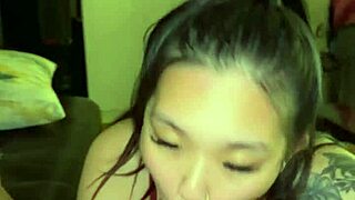 why does this horny asian slut devour pov cock so deep before boob cumshot