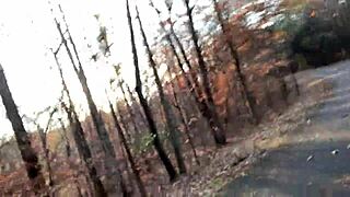omg clitlicker662 flashes pussy outdoors then licks to orgasm in forest 🍑💦