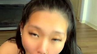 why does this horny asian slut devour pov cock so deep before boob cumshot