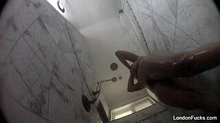 london keyes showers her big tits ass and pussy solo
