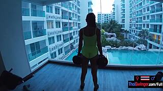 ever seen an asian teen girlfriend get horny post-gym fuck?