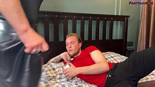 Young stud answers text from pantyhose-clad married cougar for hardcore housewife pounding