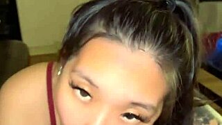 why does this horny asian slut devour pov cock so deep before boob cumshot