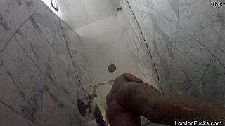 london keyes showers her big tits ass and pussy solo