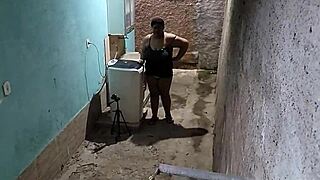 damn that naughty neighbor takes facial cumshot 