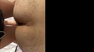Arab Girl Strap-On Fucks Amateur Guy's Ass Hard