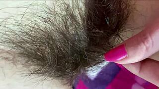 Extreme Close-Up of Huge Hairy Bush Pussy Fetish