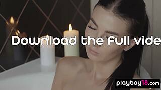 big tits latvian teen simone drops robe for romantic bath 😍🛁
