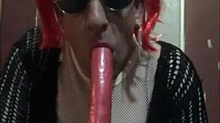 crossdresser mark wright assfucks dildo then sucks it clean for you