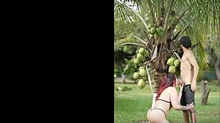 i couldn't resist this delicious 18+ outdoor blowjob from big ass latina milf