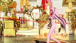 Megurine Luka nude mod reveals big ass tits pussy goddess body fully