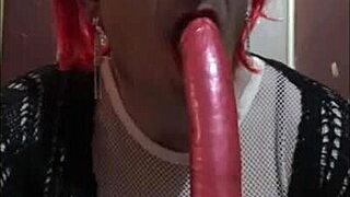 crossdresser mark wright assfucks dildo then sucks it clean for you