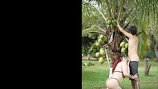 i couldn't resist this delicious 18+ outdoor blowjob from big ass latina milf