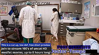 behind the scenes at tampa university, alix avery endures dr tampa's humiliating anal fingering exam