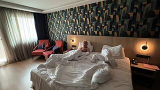 Step Mom Shocked by Step Son's Hotel Facial Cumshot