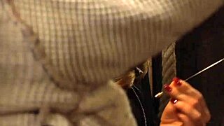 Bent over lesbian slave gets spanked hard then fingered deep by dominant madame.