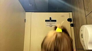 Watch this young bbw teen finger her fat pussy then take a public gym cumshot.