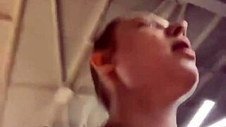 Watch this young bbw teen finger her fat pussy then take a public gym cumshot.