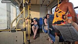 Married babe teases stranger on bus then takes his bbc deep