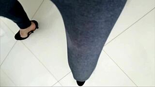 Busty Latina Brunette Big Cock Breaks Ass in Bathroom