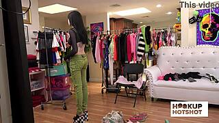 leda elizabeth flaunts curves teases lens backstage in heels and miniskirt