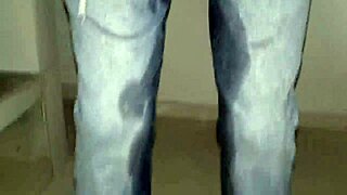 jeans soaked in piss lead to double orgasm