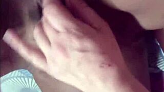 white boss gropes petite black girl's juicy pussy and saggy tits in sensual foreplay