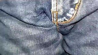jeans soaked in piss lead to double orgasm