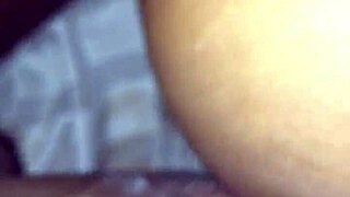 ebony chocolate pussy bent over doggystyle for bbc creampie