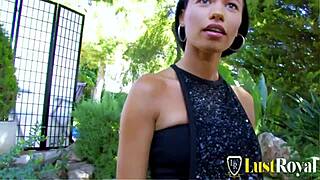 french beauty mademoiselle justine stumbles into steamy forest encounter by accident