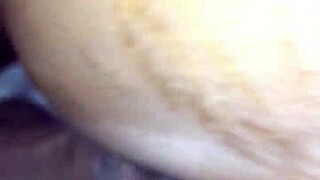 ebony chocolate pussy bent over doggystyle for bbc creampie