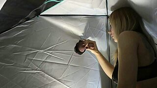 Gloryhole Teases Horny Blonde to Ruined Oily Cum Orgasm