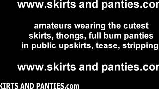i love flashing panties in miniskirt upskirt tease babe