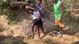 Risky Riverside Doggystyle Nearly Caught Fucking