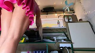i couldn't resist upskirting this bitch's pussy at work