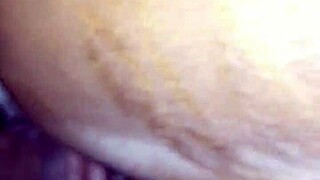 ebony chocolate pussy bent over doggystyle for bbc creampie