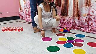 Priya pounds stepbrother hard on holi