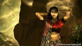 Eastern Indian Milf Brunette Dancer Strips and Exposes Shaved Body