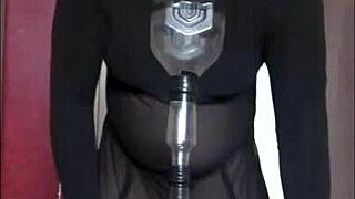 BISEXUAL CROSSDRESSER MARK WRIGHT GULPS PISS AND CUM FROM ONE TO FOUR GUYS AT ONCE!