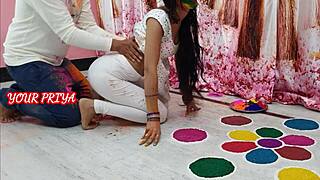 Priya pounds stepbrother hard on holi